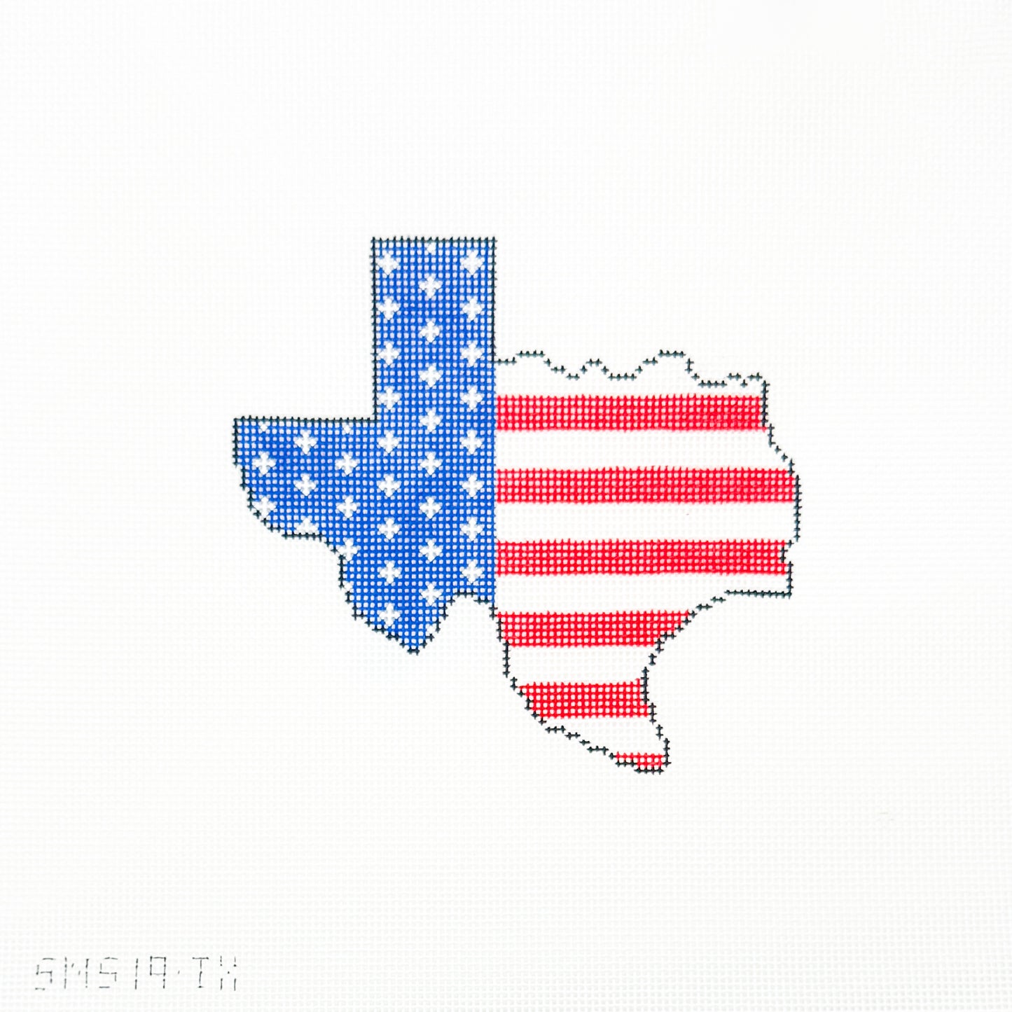 Texas Shape w/ American Flag