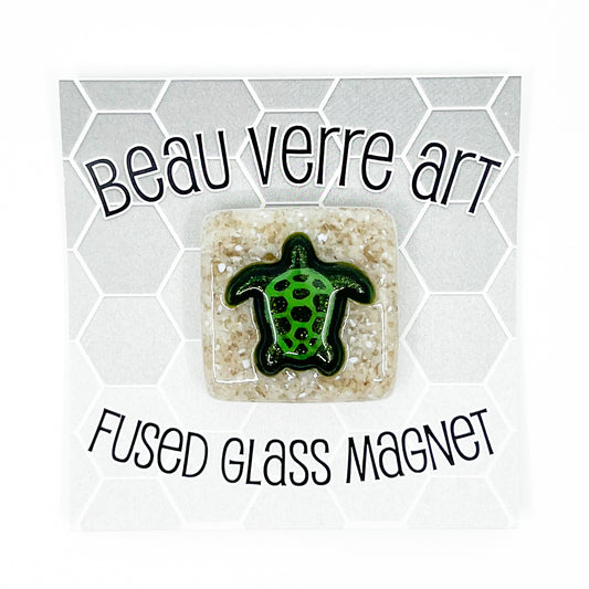 BeauVerre Fused Glass Sea Turtle Needle Minder