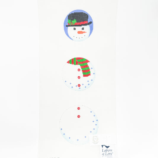 three piece snowman ornament