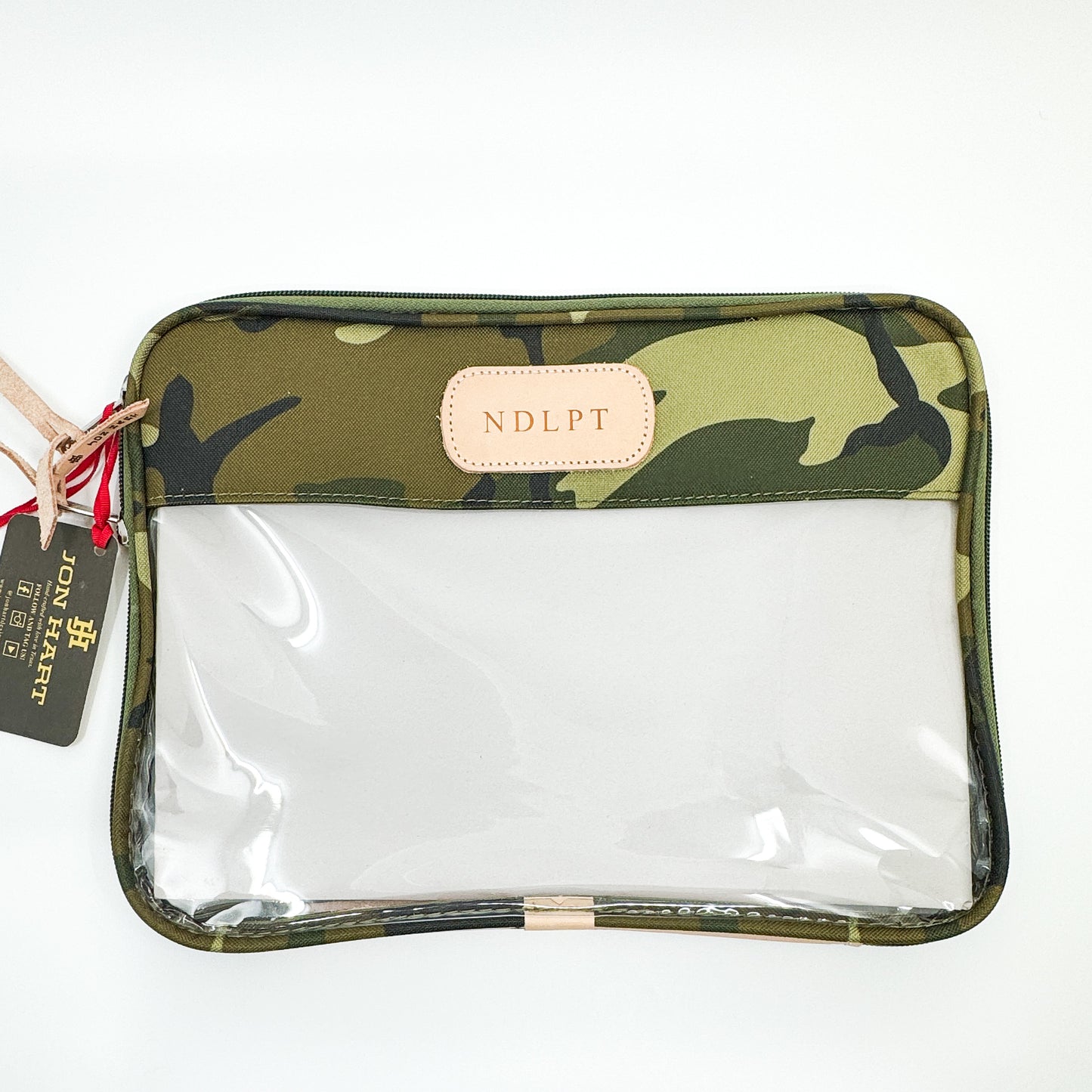 Jon Hart Camouflage Coated Canvas Folio with Hot Stamp "NDLPT"