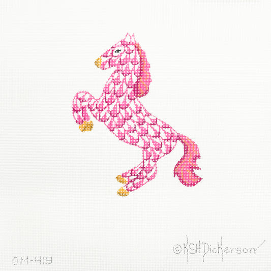 Fishnet Mini Horse in Pink
