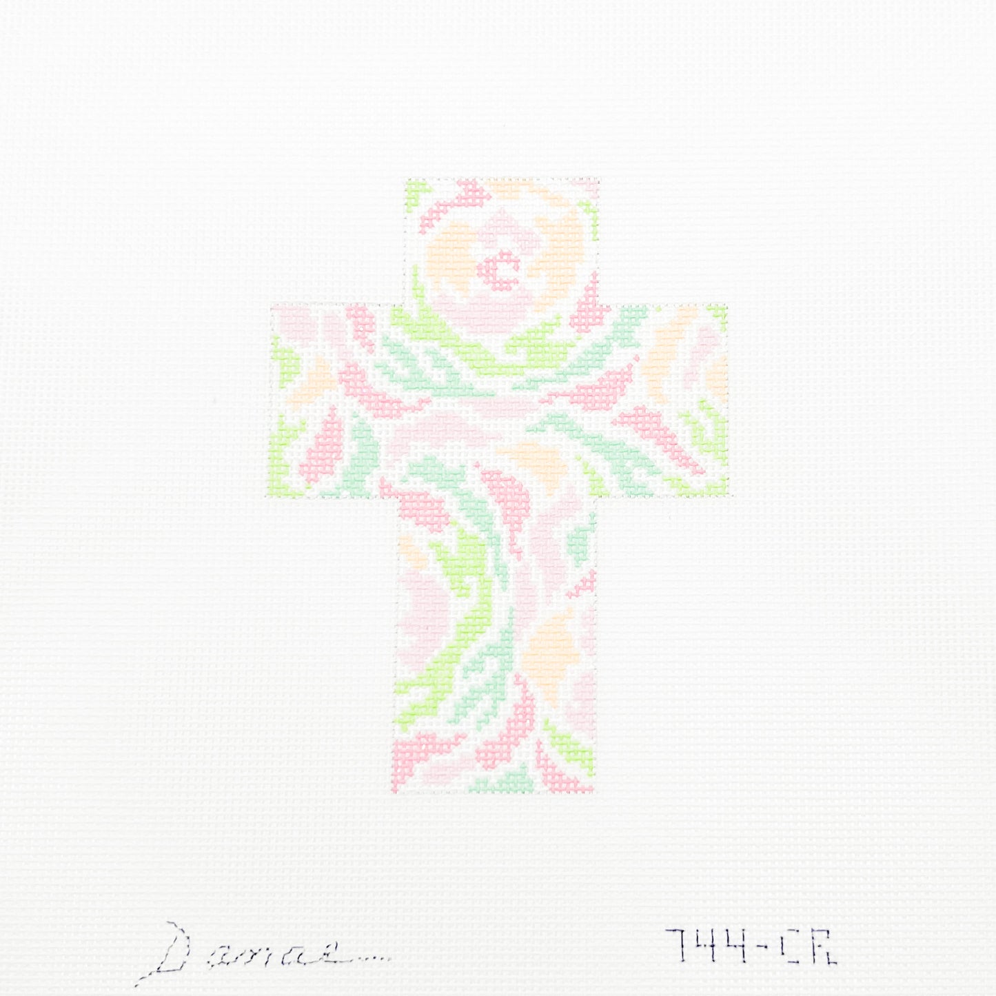 Pink Pastel Floral Cross