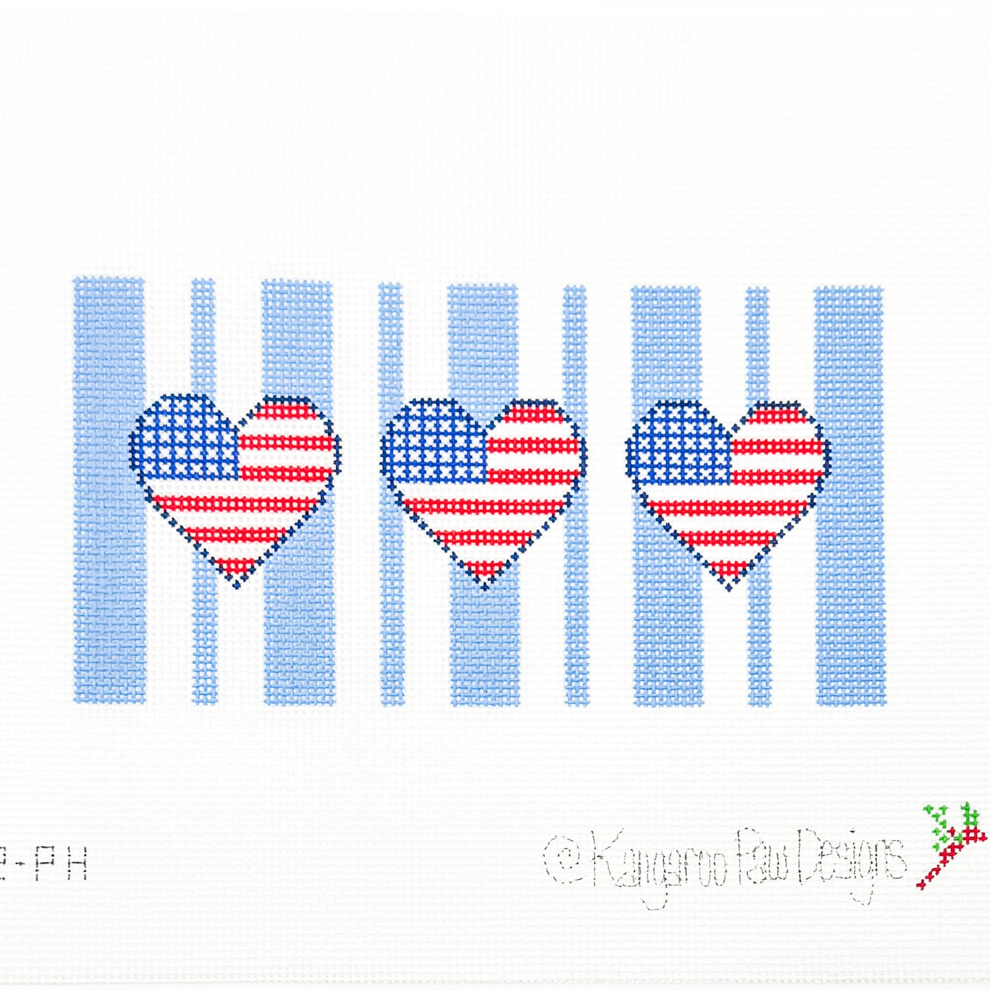 Floating American Hearts 3x6 Insert
