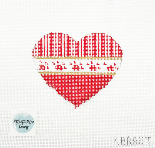 Paw Print Heart with Stripe
