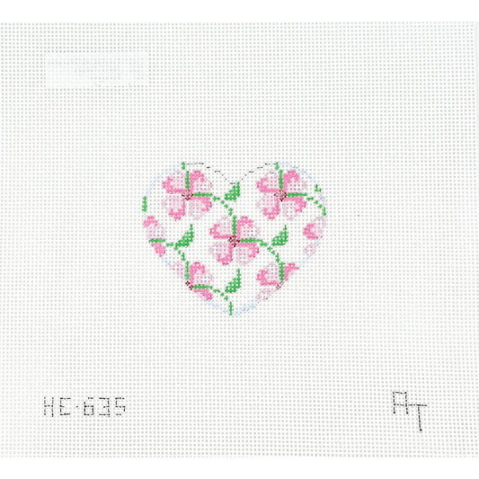 Pink Floral Mini Heart