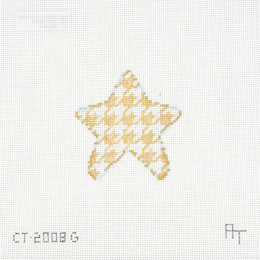 Gold Houndstooth Mini Star