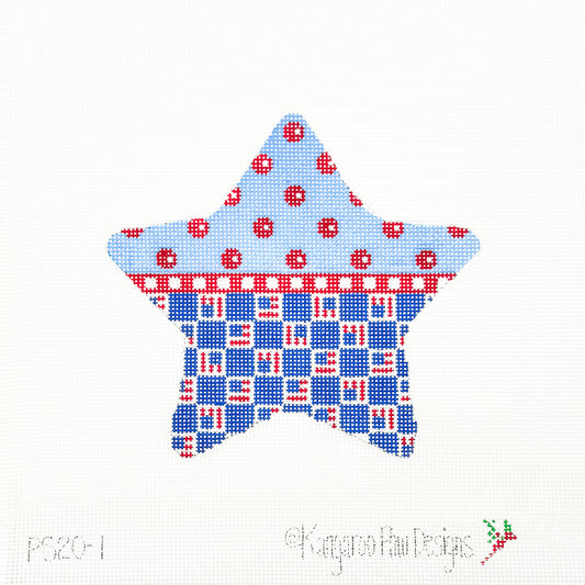 Patriotic Star - Gingham