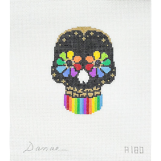 Black Rainbow Sugar Skull