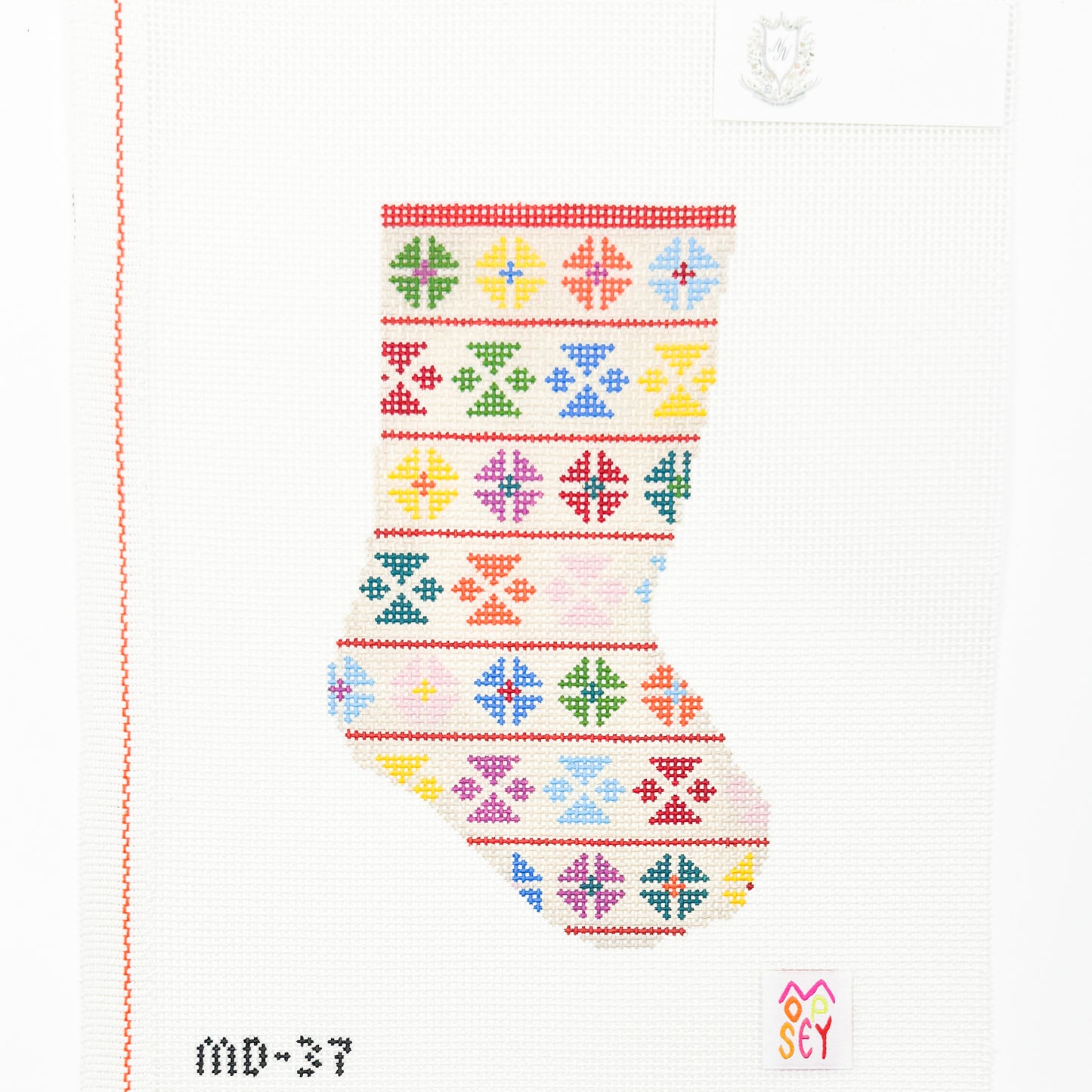 Rainbow Geometric Mini Stocking