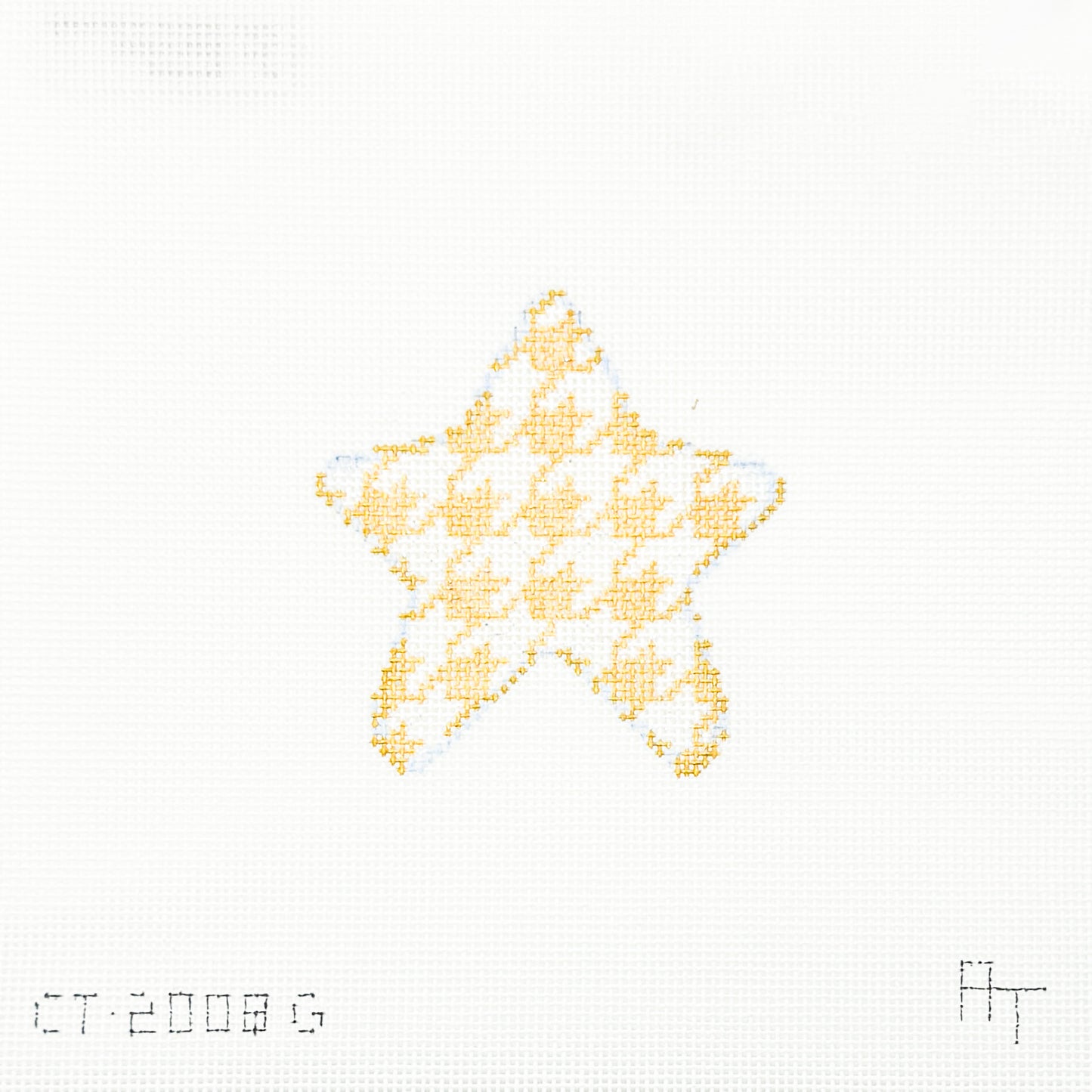 Gold Houndstooth Mini Star