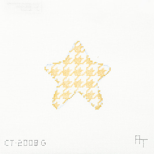 Gold Houndstooth Mini Star