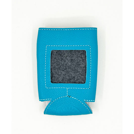 Turquoise Leather Can Cozy