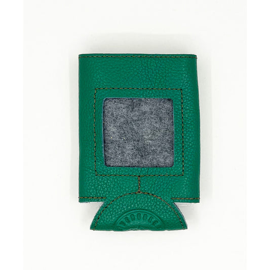 Grass Green Leather Can Cozy - Standard Size
