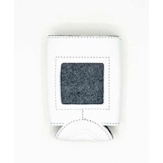White Leather Can Cozy - Standard Size