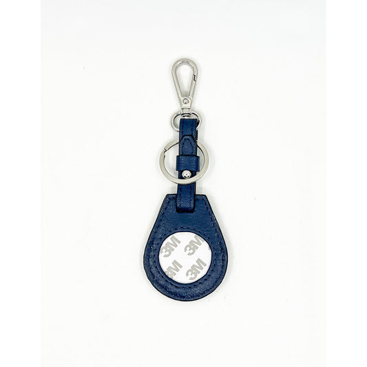 Navy Leather Air Tag Fob