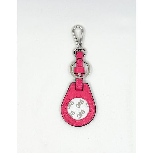 Hot Pink Leather Air Tag Fob