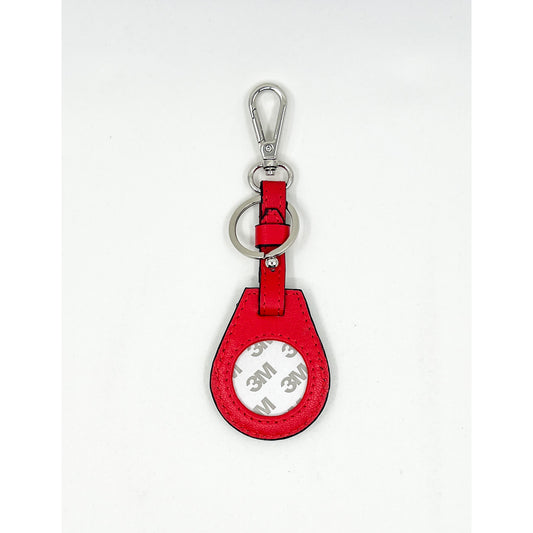 Red Leather Air Tag Fob