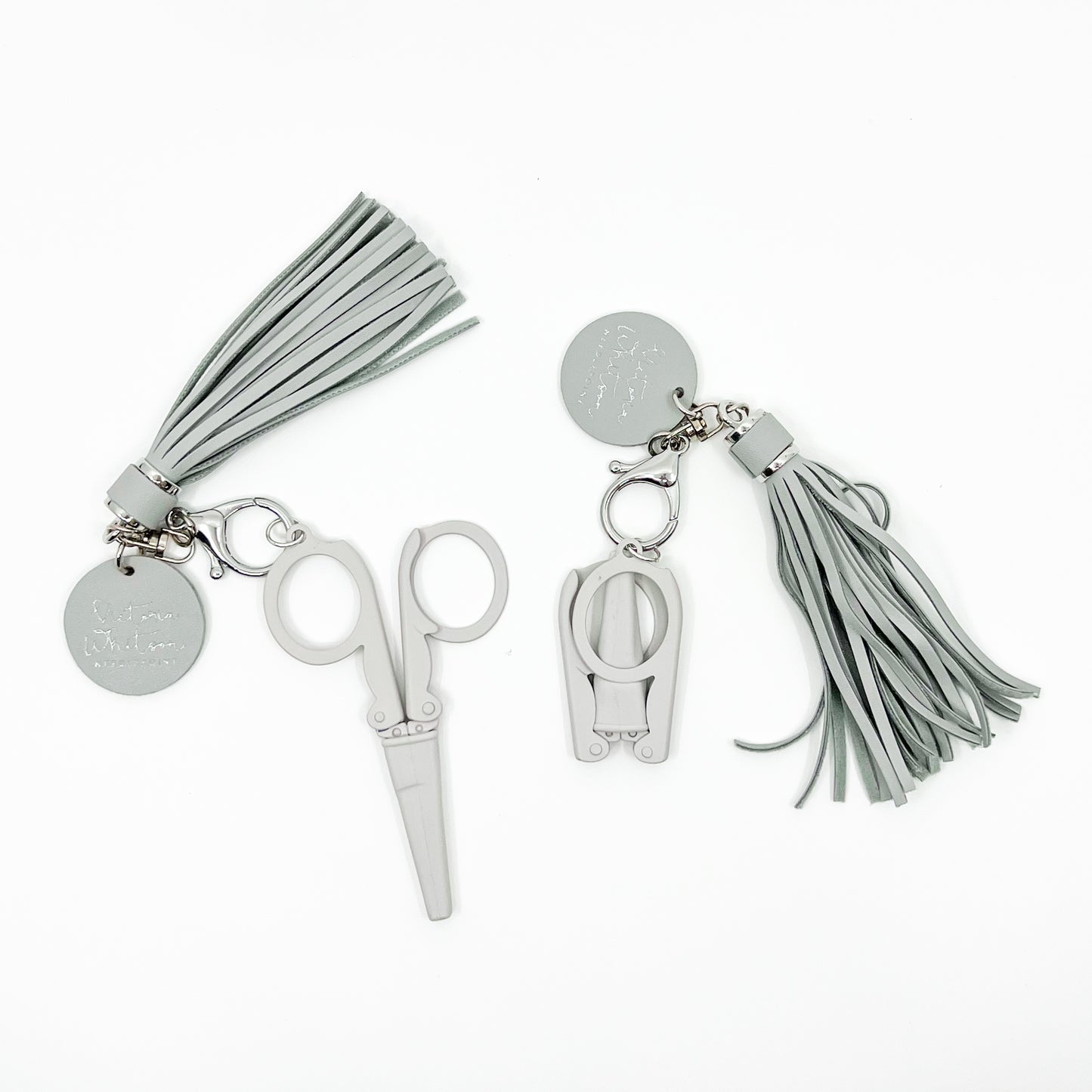 Cotton Candy Tassel with Folding Scissors - Slate