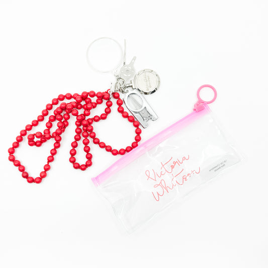 Up Up Chatelaine - Red Bead