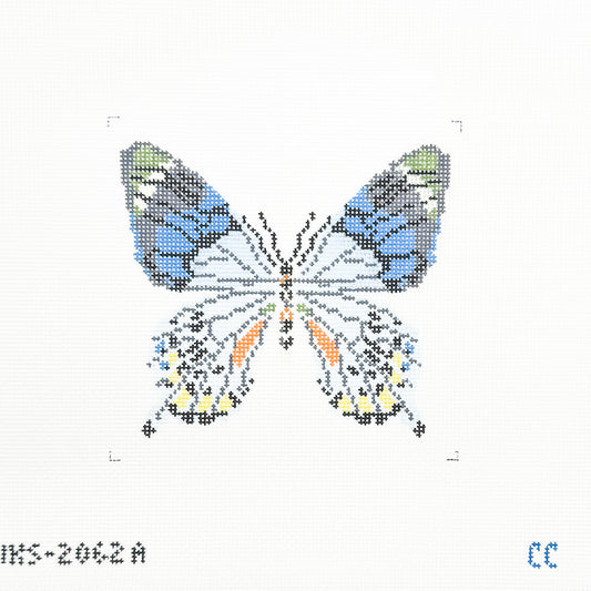 Blue + Gray Butterfly Ornament