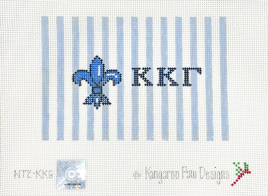 Kappa Kappa Gamma Blue Striped Rectangle