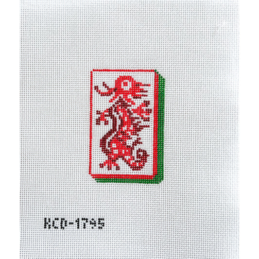 Red Dragon Mahjong Tile