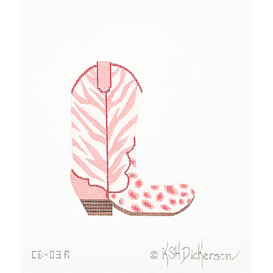 Pink Zebra Boot (facing right)