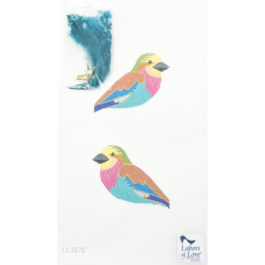 Lilac Breasted Roller Bird Clip-On (two sided)