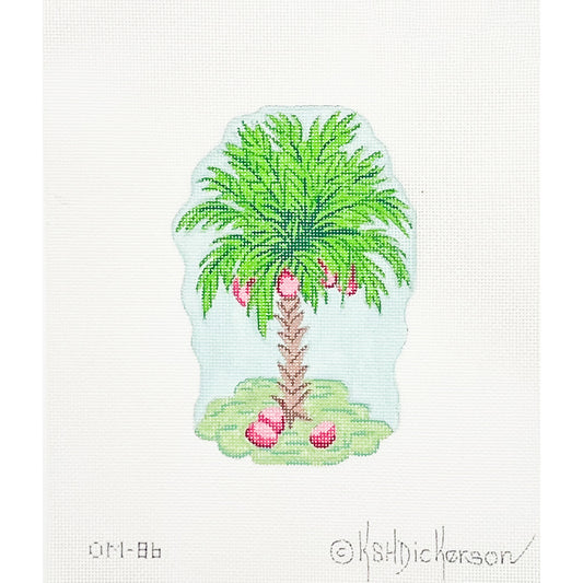 Coconut Tree with Pink Coconuts