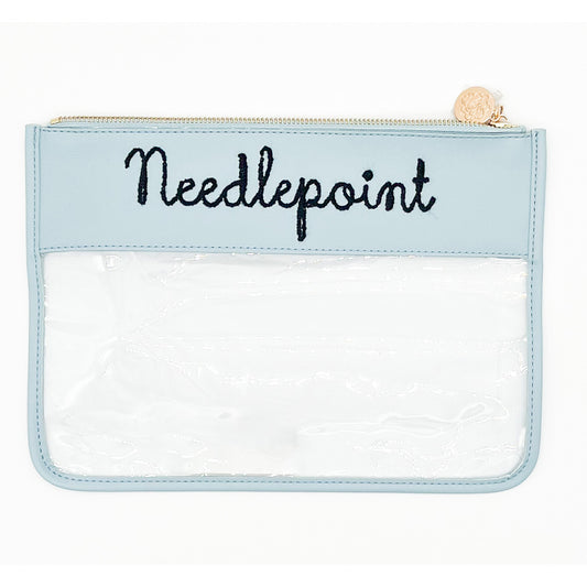 Small “Needlepoint” Clear Zip Pouch
