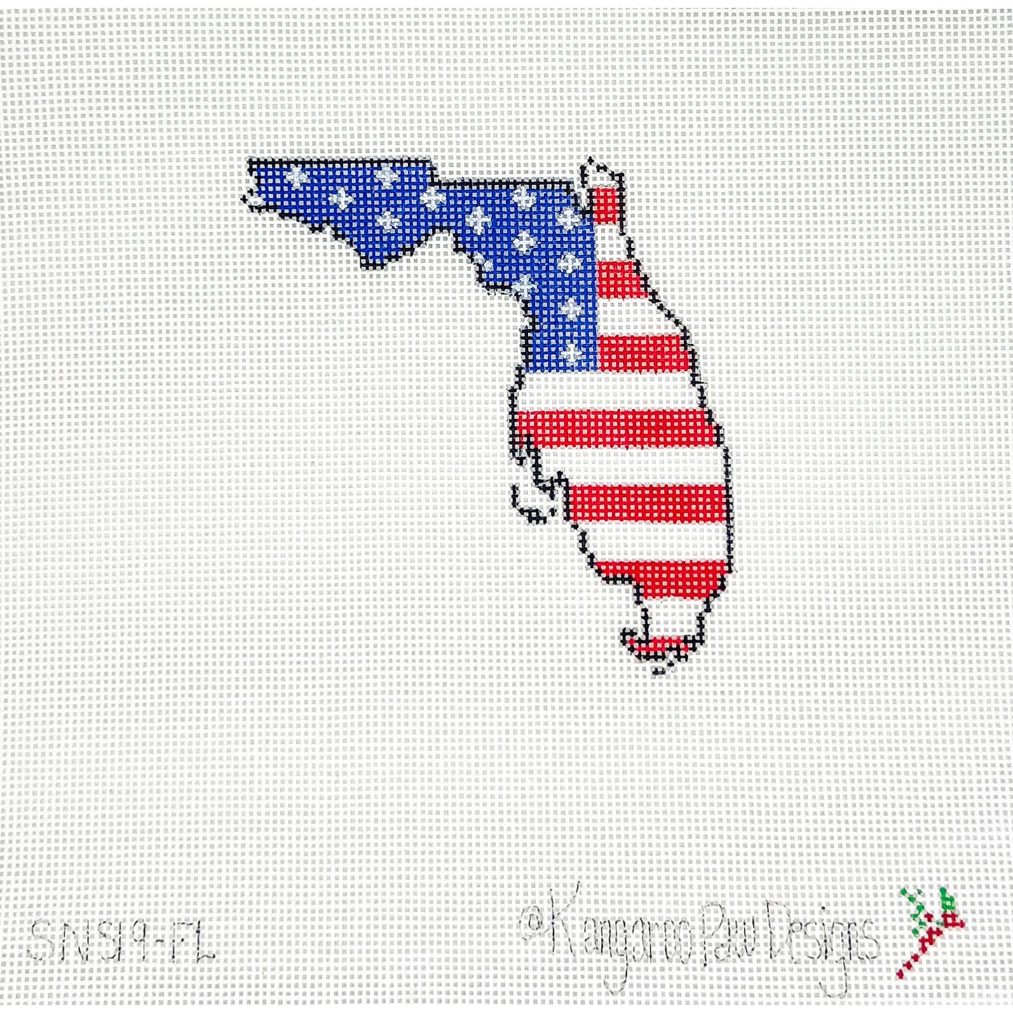American Flag Florida Shape