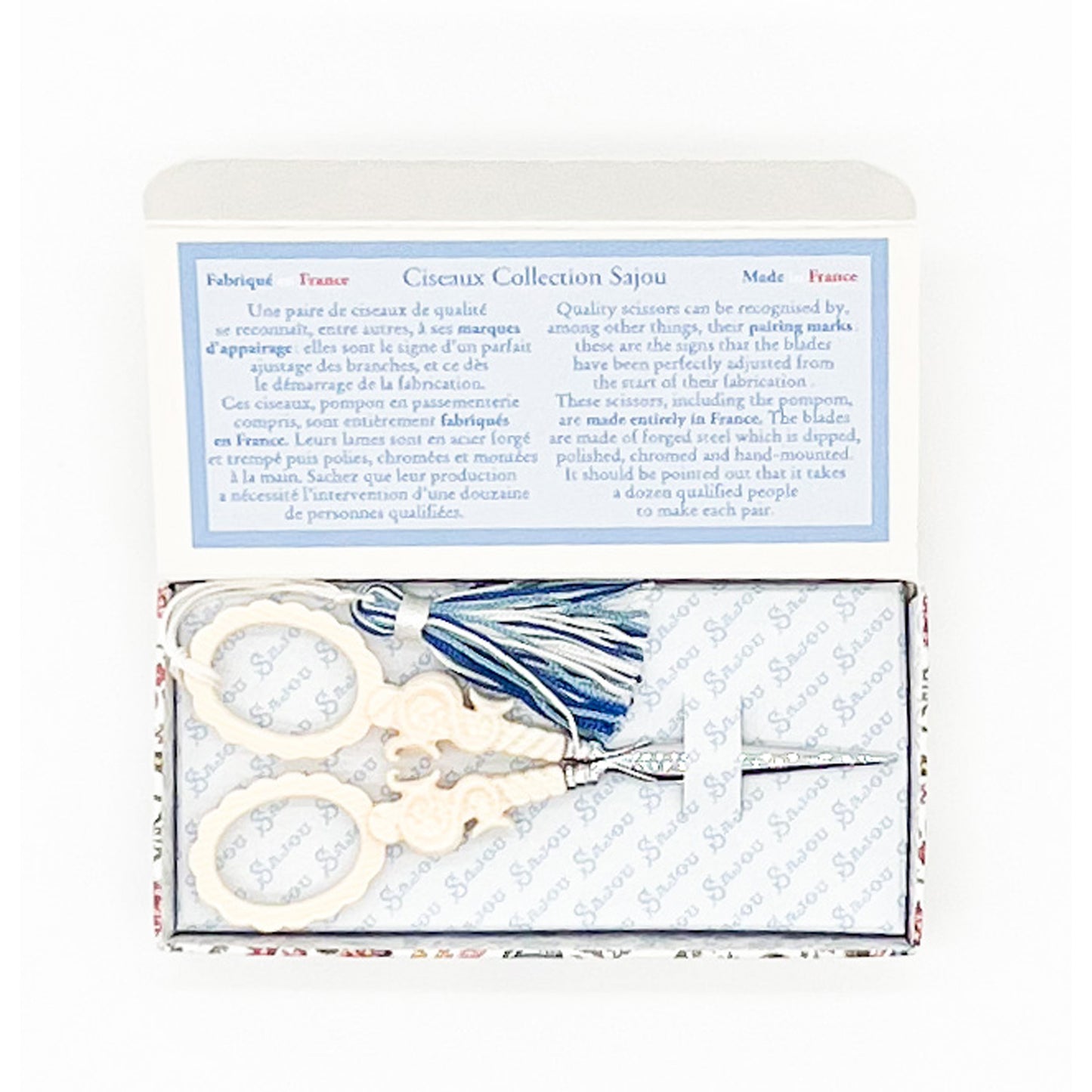 Sajou Ivory-Inspired Scissors w/ Blue Tassel