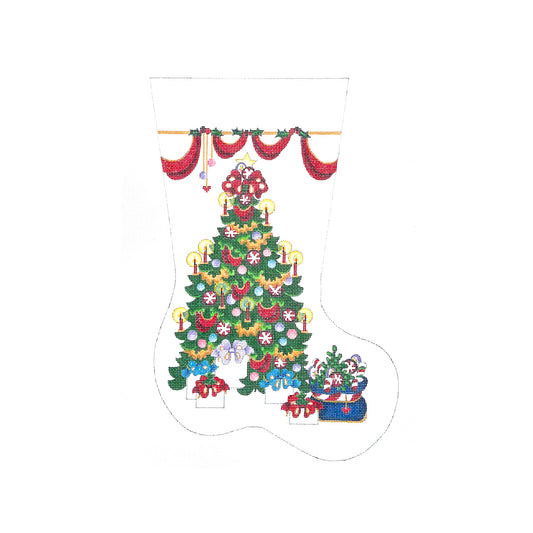 Christmas Tree and Toy Sack Midsize Stocking