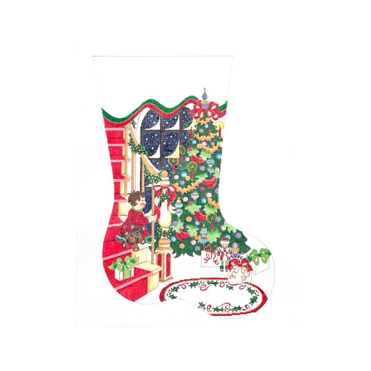 Boy on Stairs Midsize Stocking