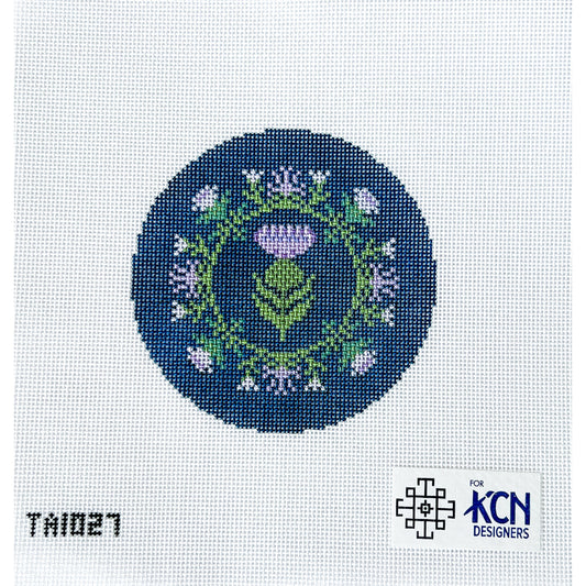 Thistle Round on Navy