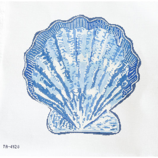 Large Scallop Shell in Blue