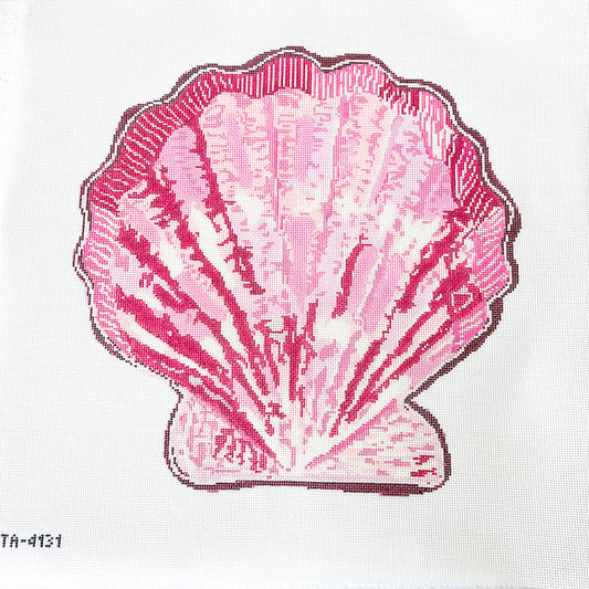 Large Scallop Shell in Pink