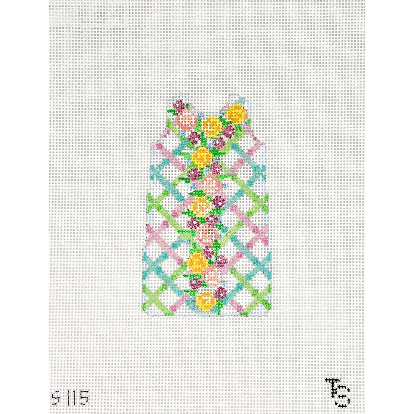 Floral Diagonal Lattice Mini Shift